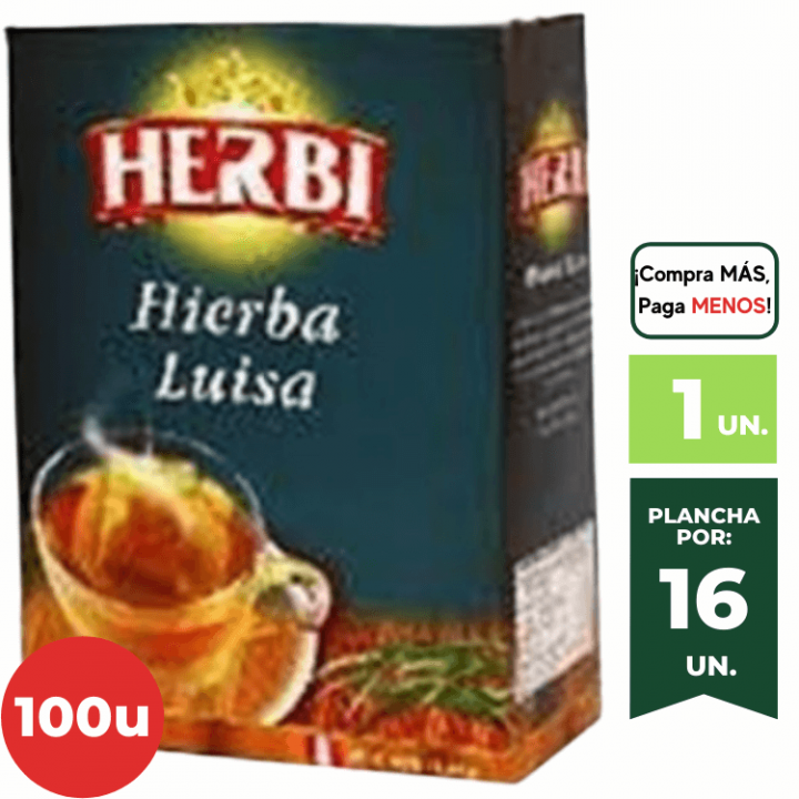 Hierba Luisa HERBI Caja 100 Unidades.