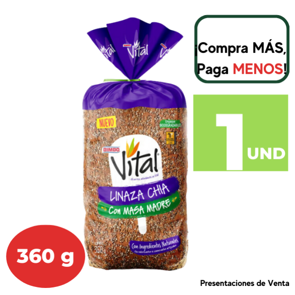 Pan semillas BIMBO Vital 1 360g