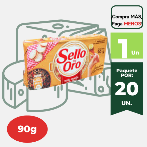 MARGARINA SELLO DE ORO BARRA 90G.