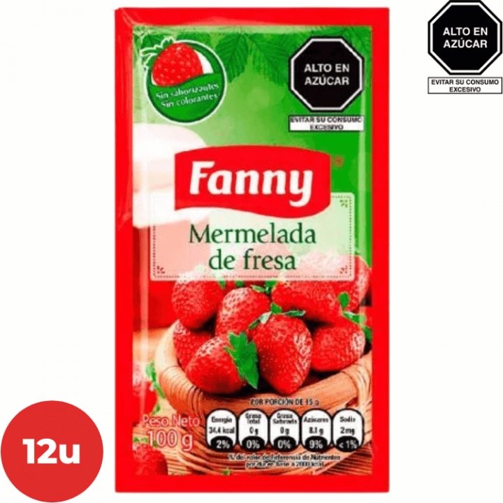 Mermelada de Fresa FANNY Sachet 90g.