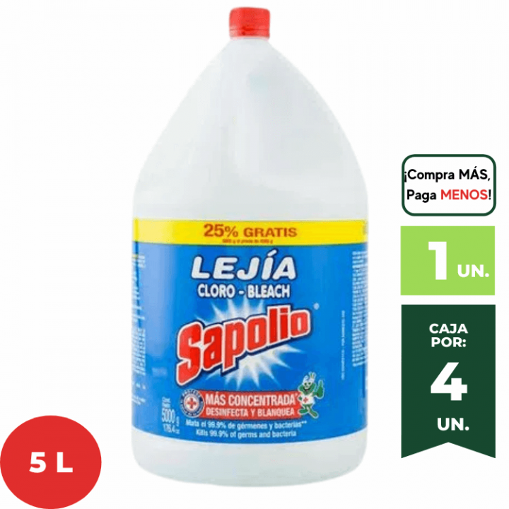 Lejía SAPOLIO Galonera 5000g.