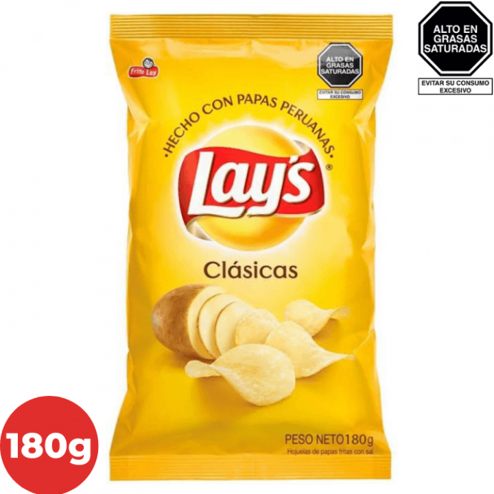 Papas LAY'S FRITO LAY  Clásicas Bolsa 180g.