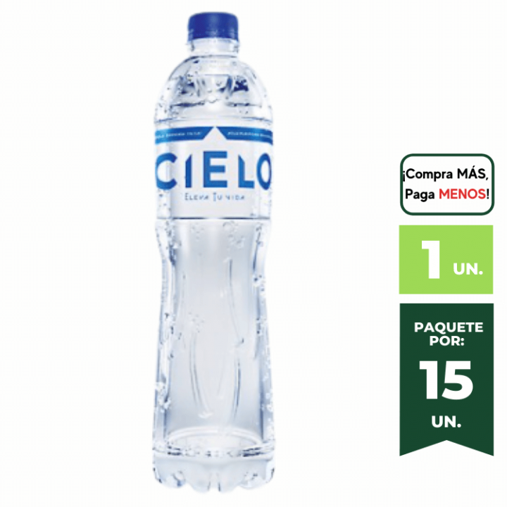Agua Sin Gas CIELO Botella 625ml