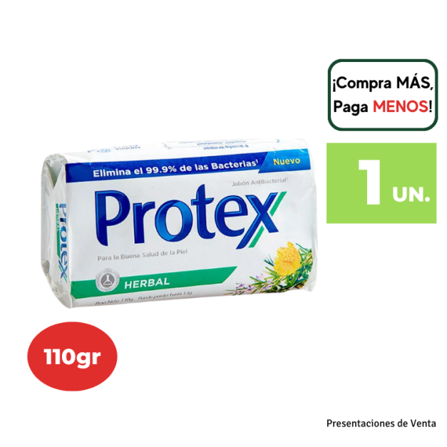 Jabón de Tocador PROTEX herbal  barra 110g