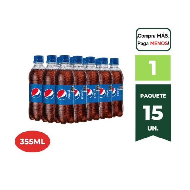 Gaseosa PEPSI Botella 355ml.
