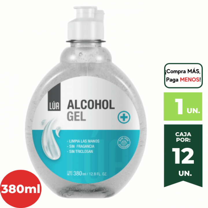 Alcohol en Gel LUA Frasco 380ml.