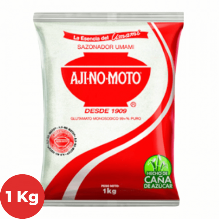Sazonador AJINOMOTO Umami Glutamato de Sodio Sobre 1 Kg.