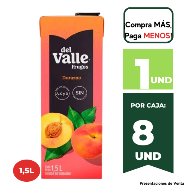 Néctar FRUGOS Durazno Caja 1.5L