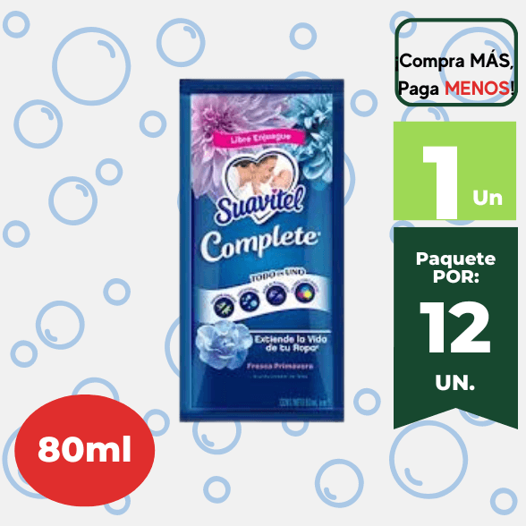 Suavizante de Ropa SUAVITEL Lavanda 80ml
