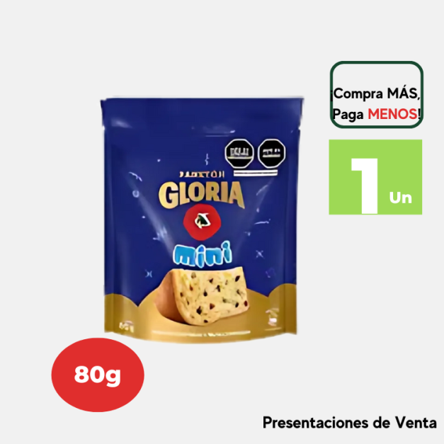 Paneton GLORIA Bolsa 80g