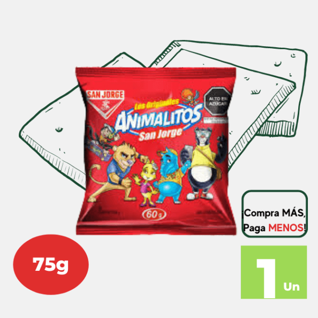 Galleta Animalitos SAN JORGE Bolsa 60g.