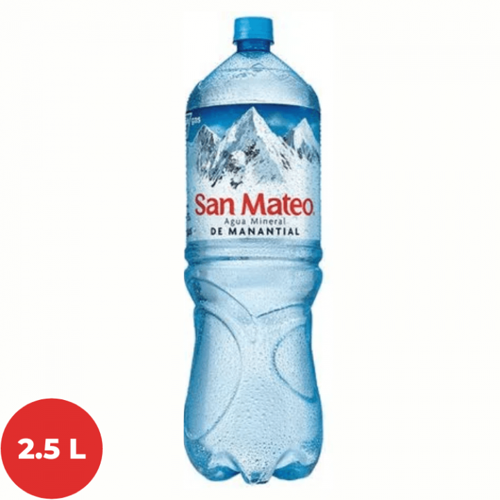 Agua sin Gas SAN MATEO Botella 2.5L.