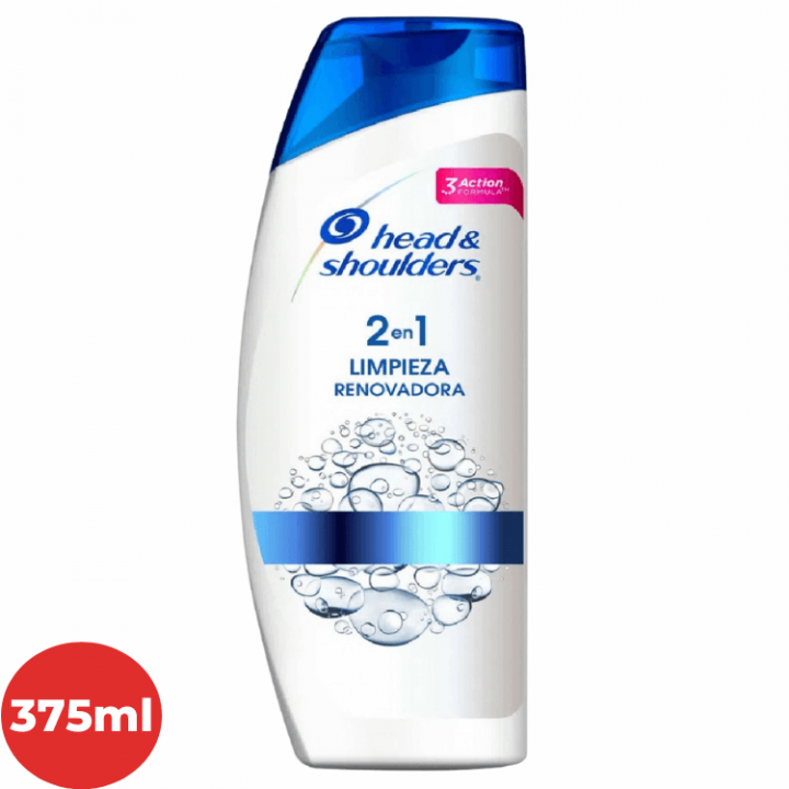 Shampoo HEAD & SHOULDERS Limpieza Renovadora Frasco 375ml.