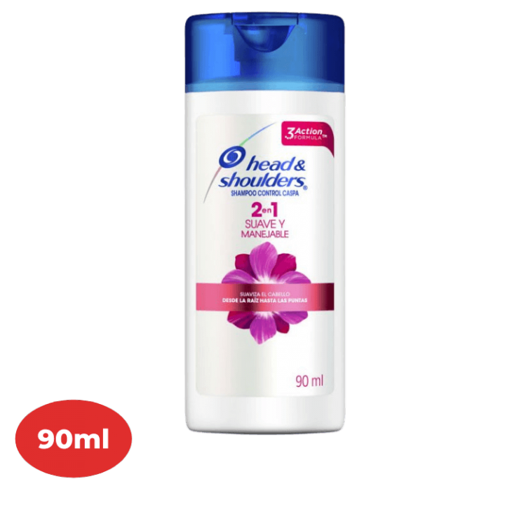 Shampoo HEAD & SHOULDER Suave y Manejable Frasco 90 ml.