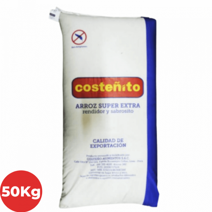 Arroz Super Extra COSTEÑITO Saco 50 Kg.
