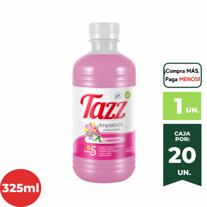 Limpiatodo Antibacterial TAZZ Primavera Botella 325ml.