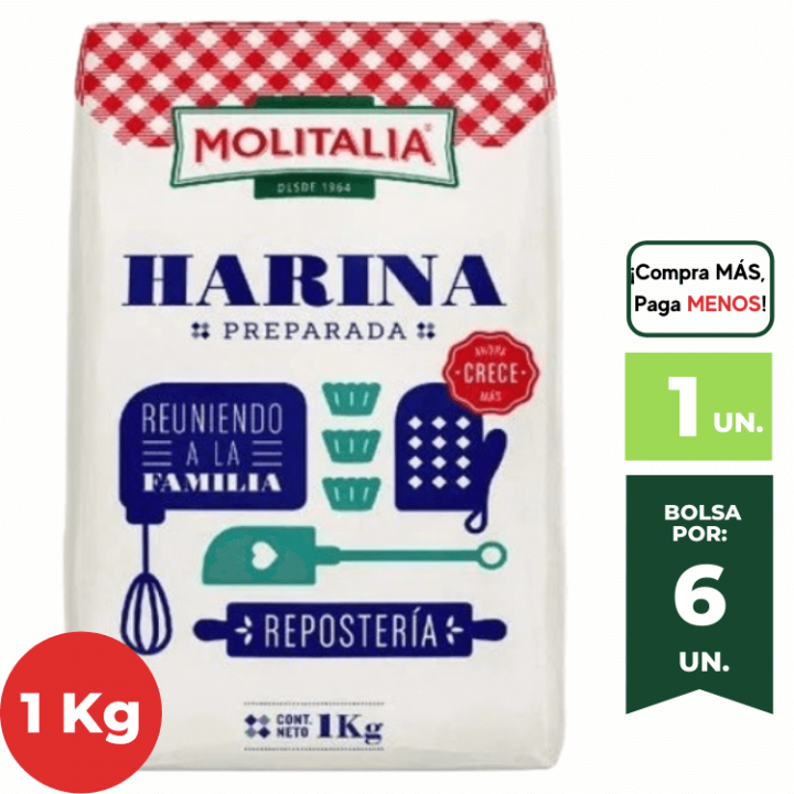 Harina Preparada MOLITALIA Bolsa 1Kg.