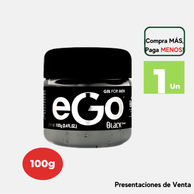 Gel para cabello EGO Black Frasco 100g.