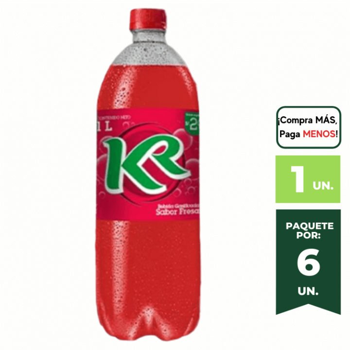 Gaseosa KOLA REAL Fresa Botella 1L.