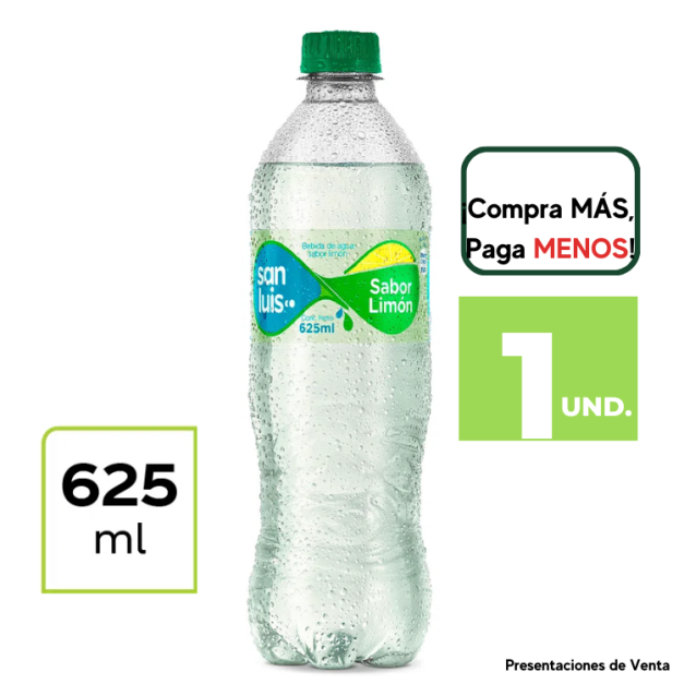 AGUA SIN GAS SAN LUIS SABOR LIMÓN BOTELLA 625ML
