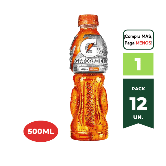 Bebida Rehidratante GATORADE Mandarina Botella 500ml