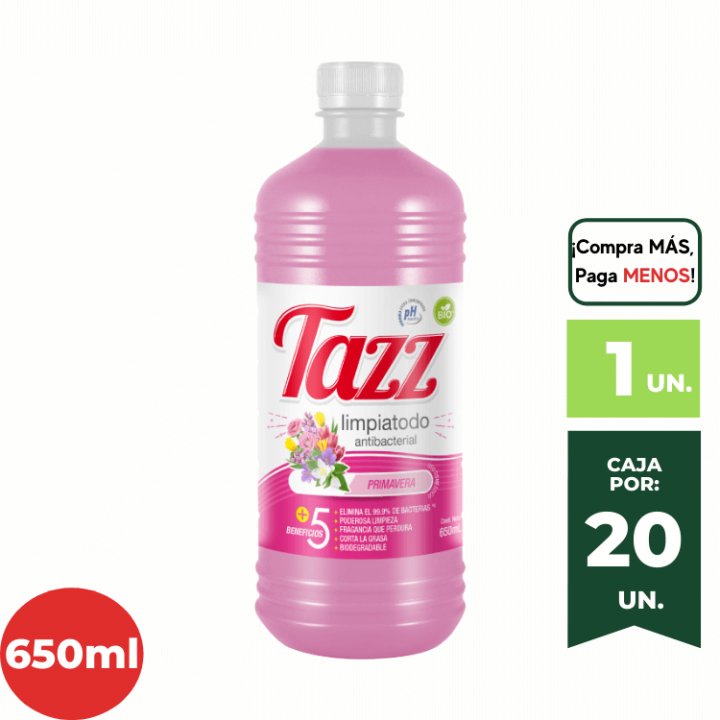 Limpiatodo Antibacterial TAZZ Primavera Botella 650ml.