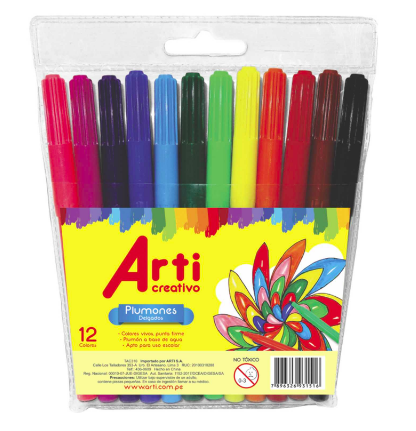 Plumones Arti delgados (lavables)