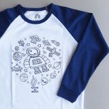 Polo astronauta manga larga para pintar
