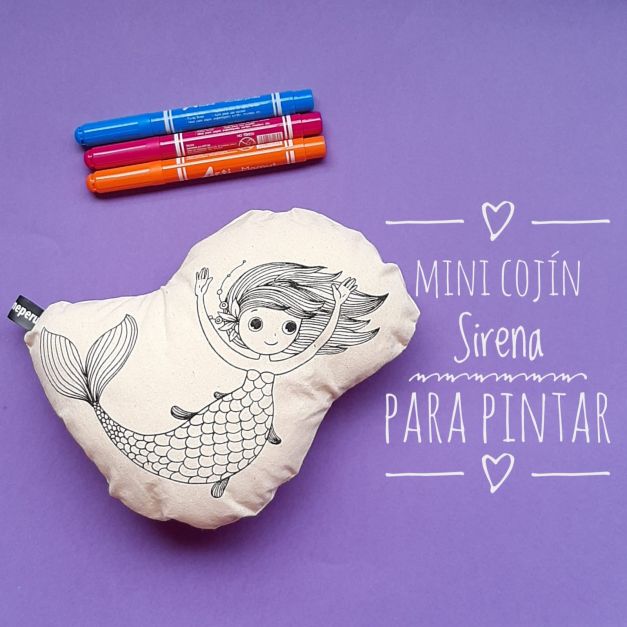 Mini cojín sirena