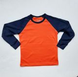 Polo básico naranja y azul