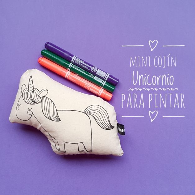 Mini cojin unicornio