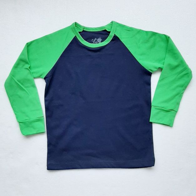 Polo básico azul y verde