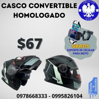 CASCO CONVERTIBLE HOMOLOGADO PARA MOTO