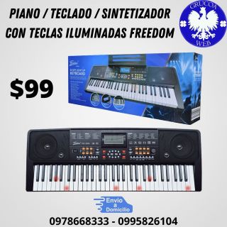 PIANO / TECLADO / SINTETIZADOR CON TECLAS ILUMINADAS FREEDOM
