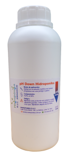 pH Down Ácido Fosfórico grado alimenticio para uso con solucion nutritiva  frasco con 1 litro