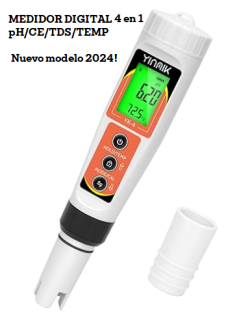 Medidor Digital pH / CE / TDS / TEMP 4 en 1 YINMIK