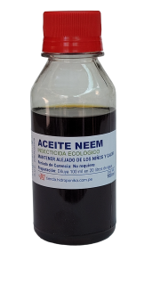 Aceite de Neem ecológico - frasco de 100 ml (Rinde para 20 litros de agua).