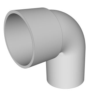 Codo de PVC desague de 2 pulgadas color blanco gris