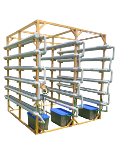Hidrohuerto Vertical 4 de 3 paredes y de seis pisos hasta 540 plantas marca Hidropónika