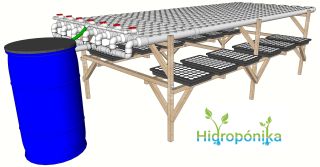 Hidrohuerto Plano Comercial 3 Alta Densidad para 504 plantas ampliable hasta 1722 plantas