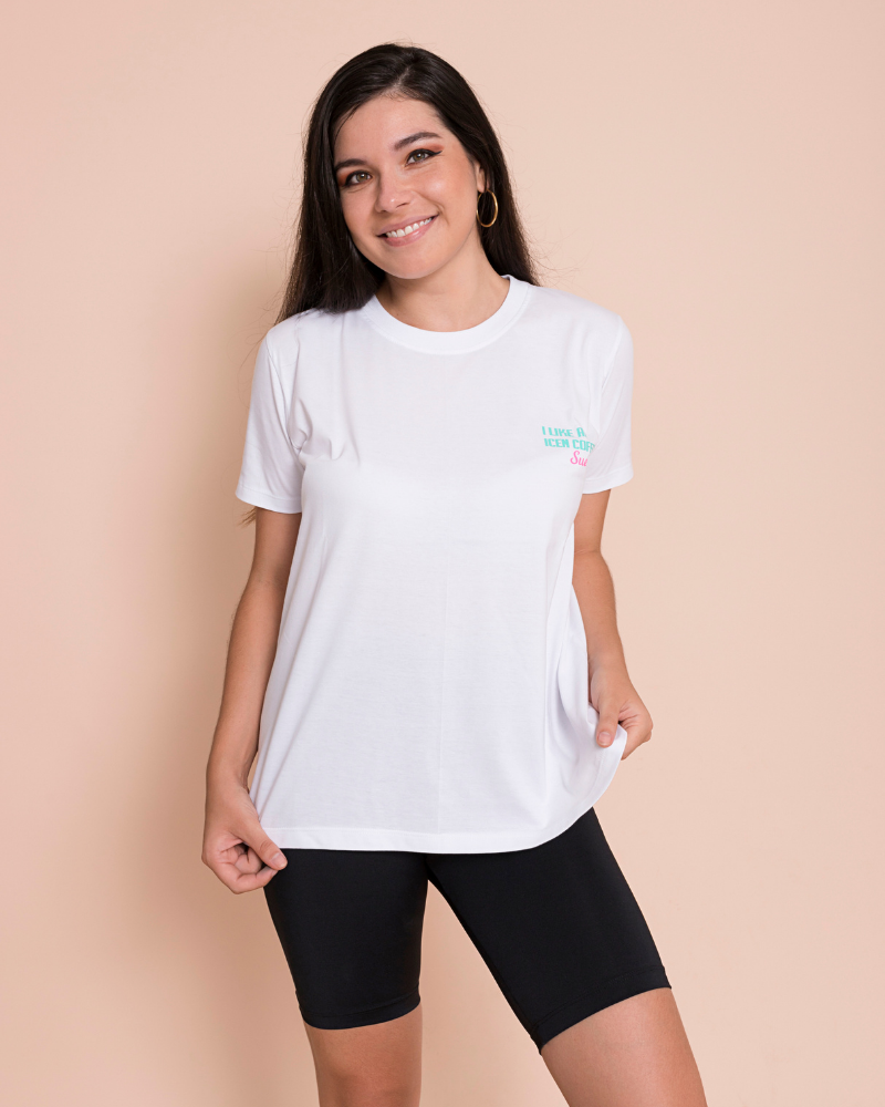 Polo blanco oversize clearance
