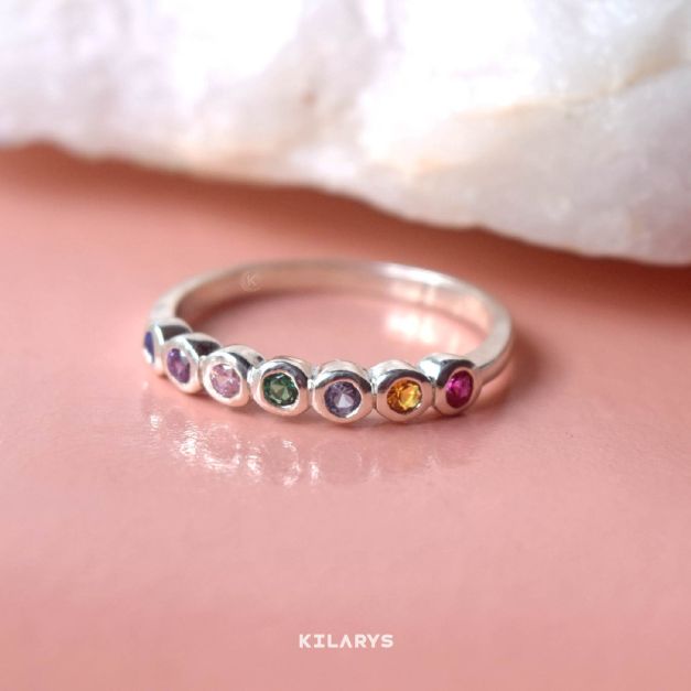 Anillo de Plata  Plata Arcoíris