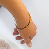 Pulsera de oro 18k Fortuna Pritia, Citrino, Ojo de Tigre