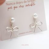 Aretes Plata Perla Coquette
