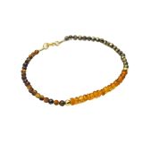 Pulsera de oro 18k Fortuna Pritia, Citrino, Ojo de Tigre