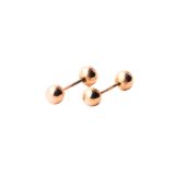 Aretes de cambio Bolita Oro 18k seguro Rosca para Bebé