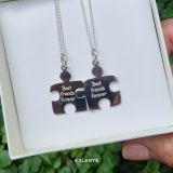 Collares Plata Puzzle Rompecabezas Pareja