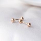 Aretes de cambio Bolita Oro 18k seguro Rosca para Bebé