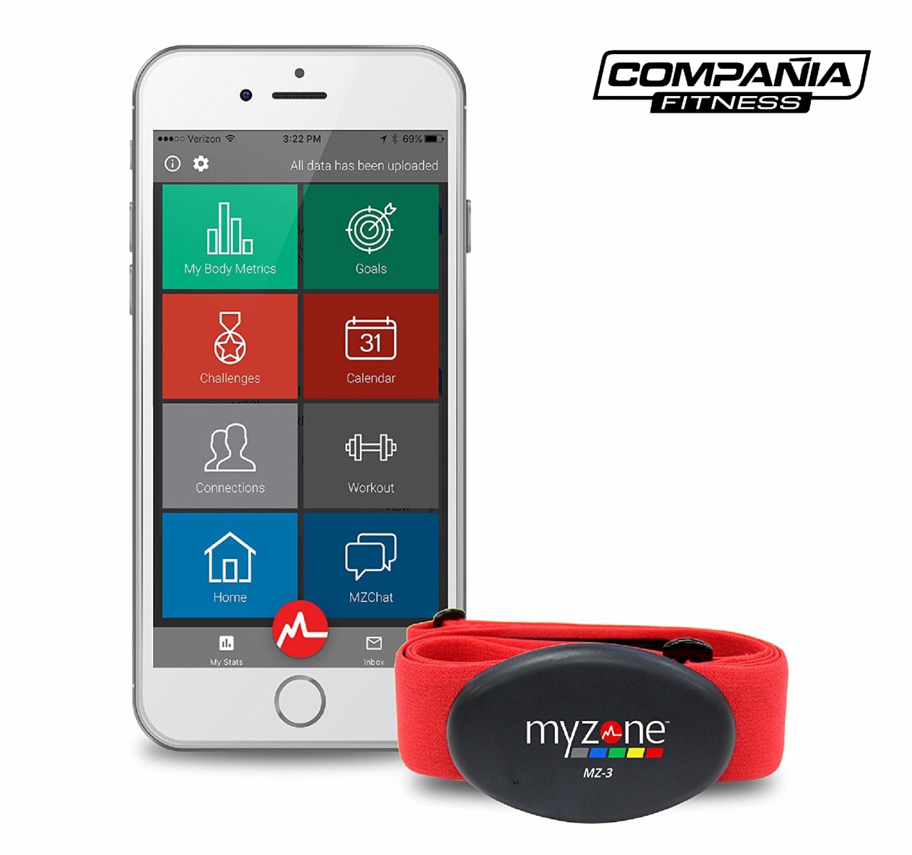 Cardiofrequenzimetro My Zone MZ-Lite, Fascia Toracica, Nuovo Con Scatola, Per Palestra E Running