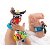 Kit estimulación - pulsera y media sonaja Jirafa y Cebra